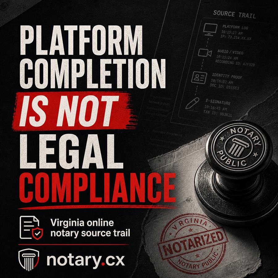 Platform completion is not legal compliance